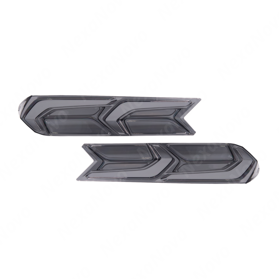Sleek NexaNovo blackout lens covers installed on Corvette C8