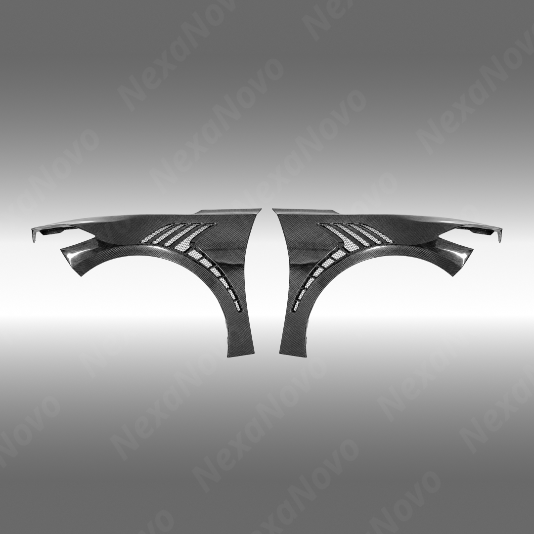 Vented Real Carbon Fiber Front Fenders For Chevrolet Corvette C8 Stingray 2022-2026