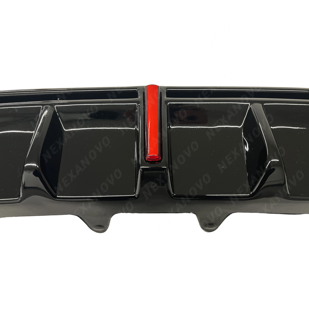 2022 Toyota Camry TRD Style Rear Diffuser with LED Brake Light and Corner Splitters by NexaNovo