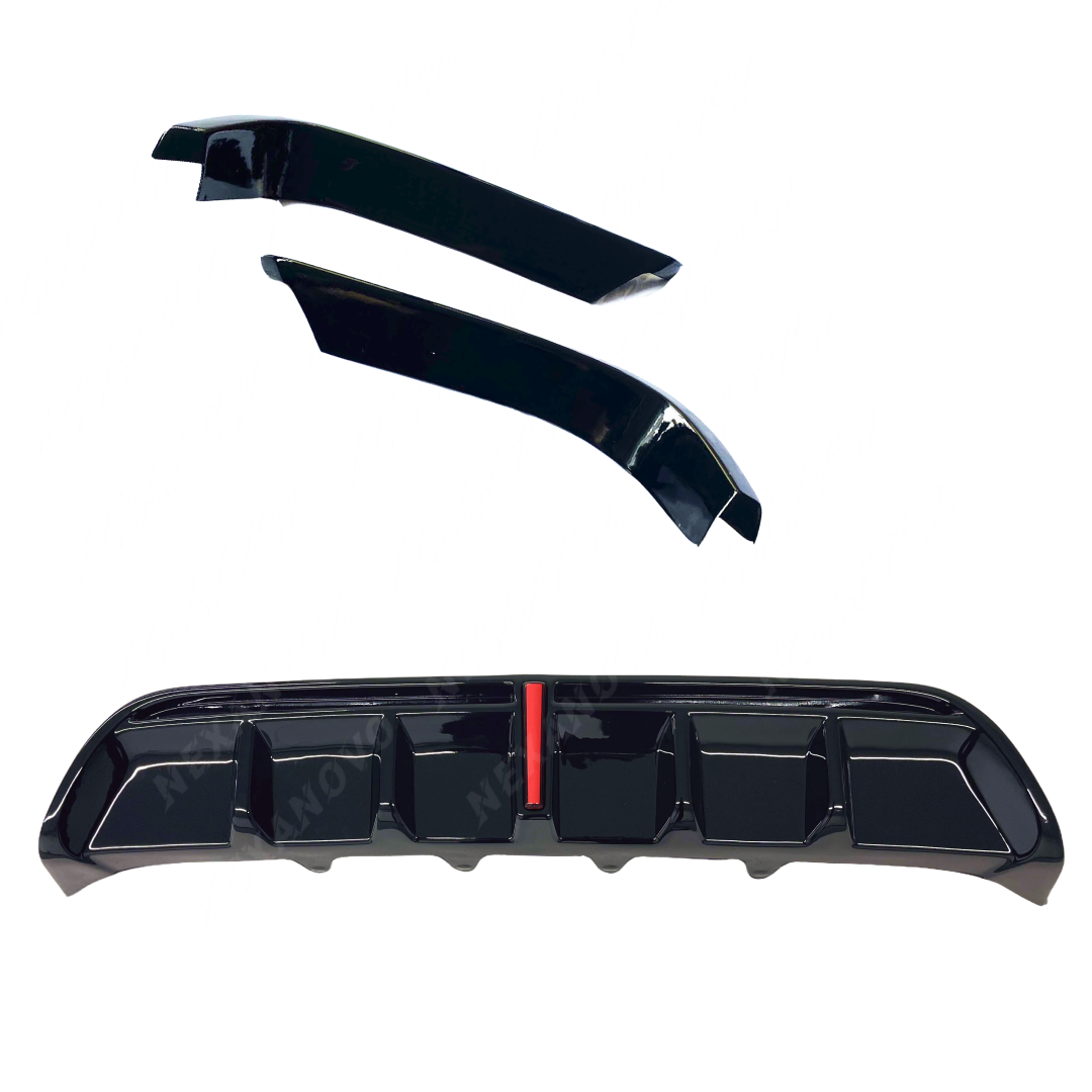 2023 Toyota Camry Gloss Black TRD Style Rear Diffuser and Splitters by NexaNovo