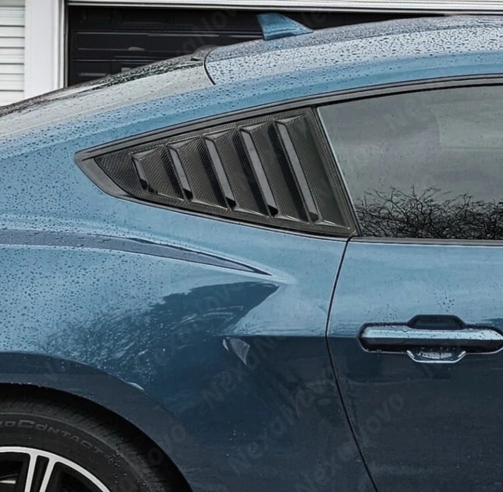 NexaNovo carbon rear quarter window louvers 2025 Mustang