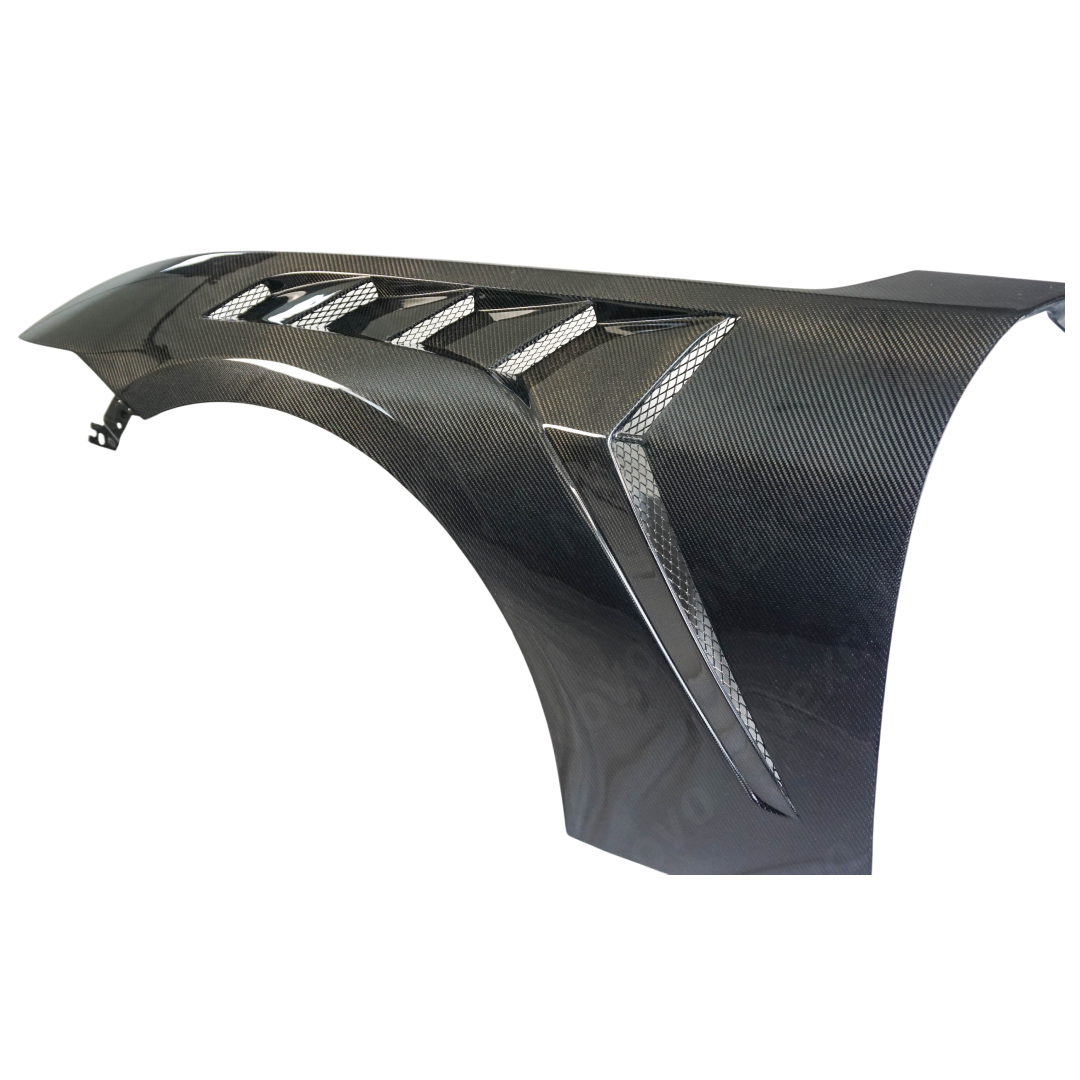 NexaNovo precision-fit carbon fiber wide body fenders for 2024 Ford Mustang GT Convertible