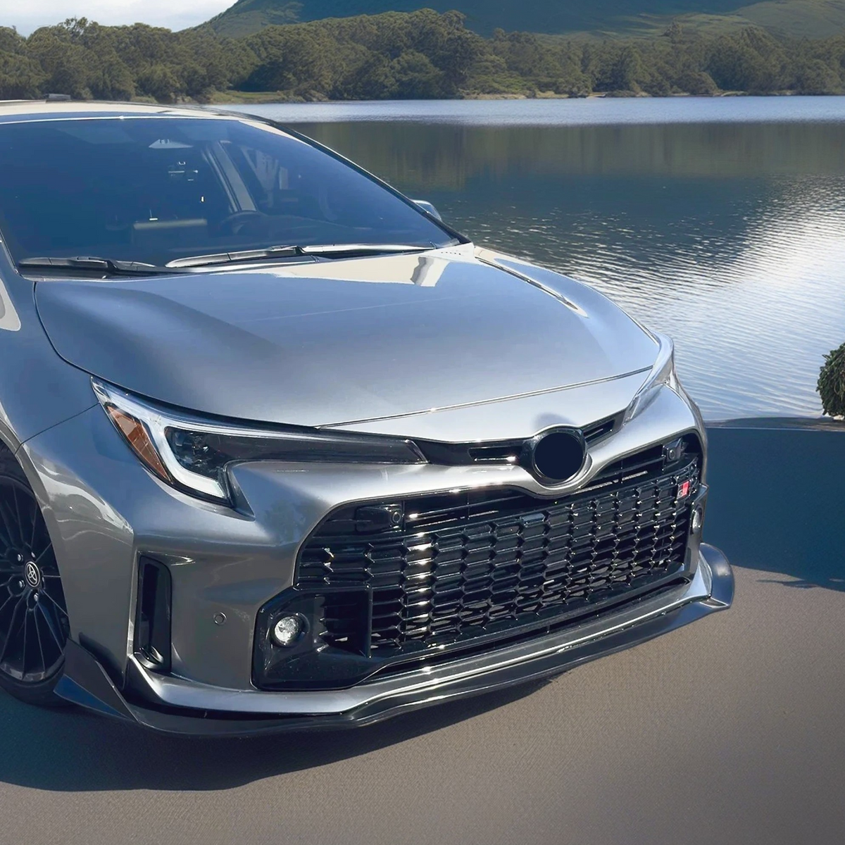 Real Carbon Fiber Front Splitter Spoiler for 2023-2025 Toyota GR Corolla by NevaNovo