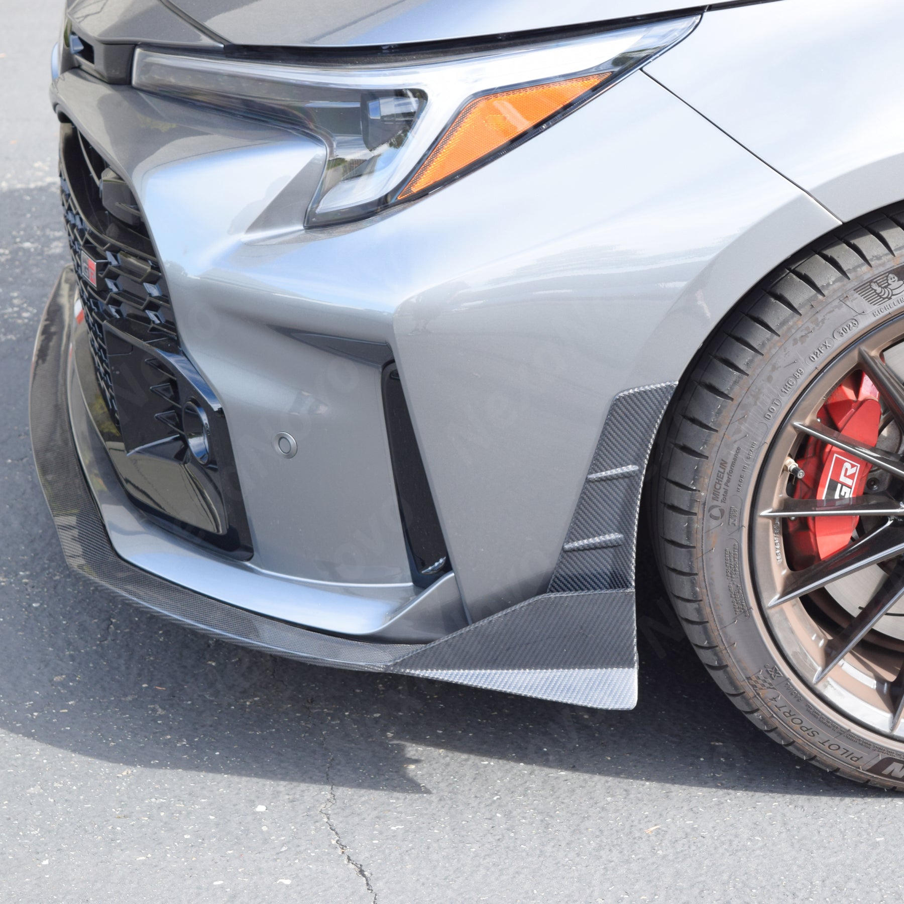 Real Carbon Fiber Front Corner Splitter for Toyota GR Corolla (2022-2026) NevaNovo