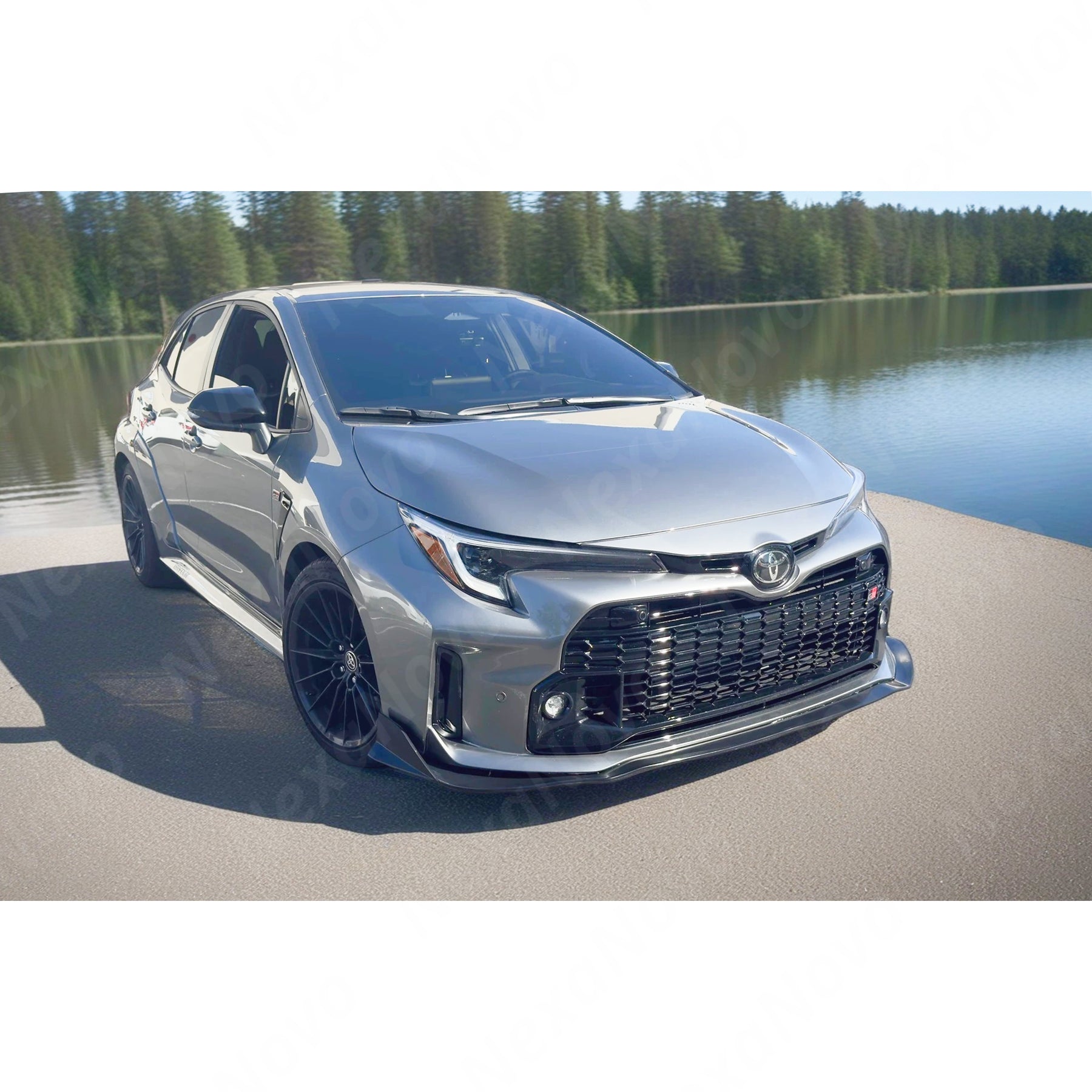 Front Spoiler Lip 1pc w/ Corner Splitter PU Black for Toyota GR Corolla (2022-2026) NevaNovo