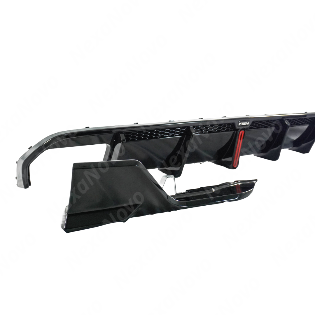 VTEN dual exhaust rear kit installation in progress on BMW G26 4 Series