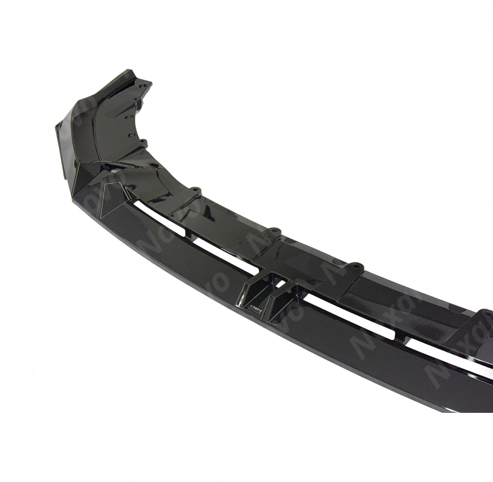 NexaNovo BMW 530e xDrive Plug-in Hybrid 2024-2025 gloss black V style front spoiler lip.