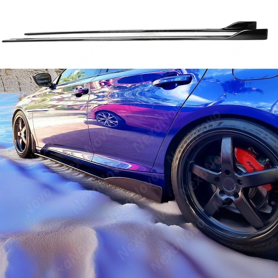 2019 Toyota Camry Side Skirt with Carbon Fiber Print by NexaNovo