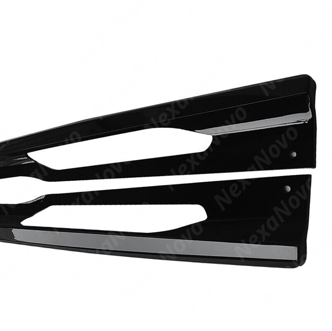 BMW 4 Series G26 with Side Bottom Extension Lip, enhancing both the vehicle's aesthetics and aerodynamics in gloss black, by NexaNovo