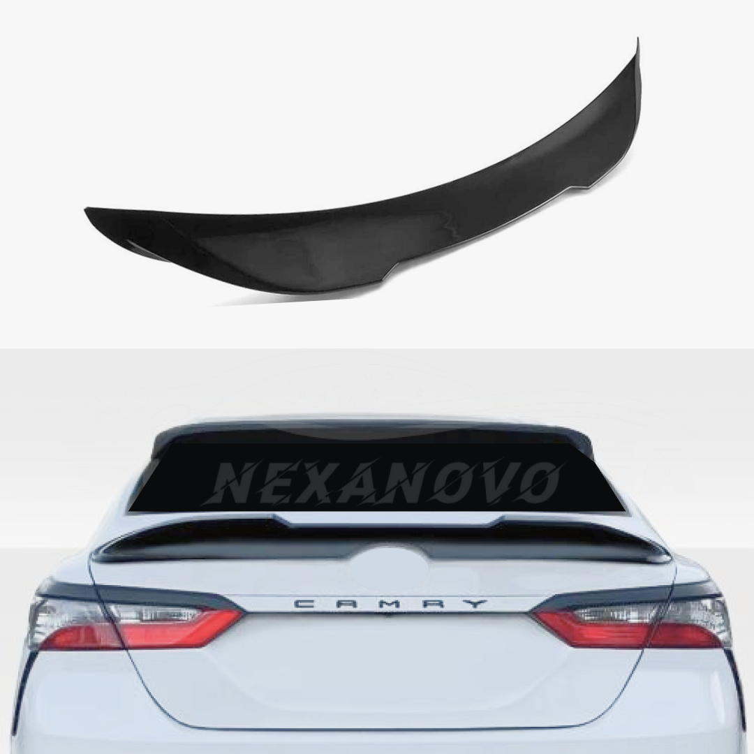 2019 Toyota Camry TRD Style Rear Trunk Wing Spoiler in Gloss Black by NexaNovo