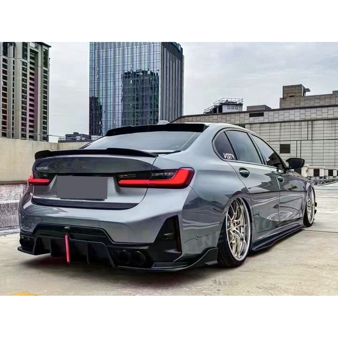 NexaNovo VTEN Gloss Black w/LED Light Rear Diffuser for BMW 3 Series G20 LCI(2023-2024)