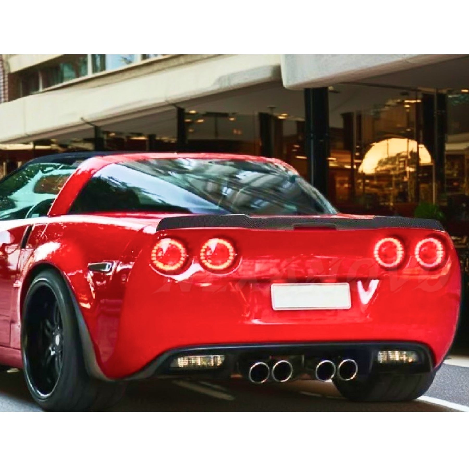 2011 Chevrolet Corvette C6 Rear Trunk Lip Spoiler Wing with Removable Gurney Flap by NexaNovo