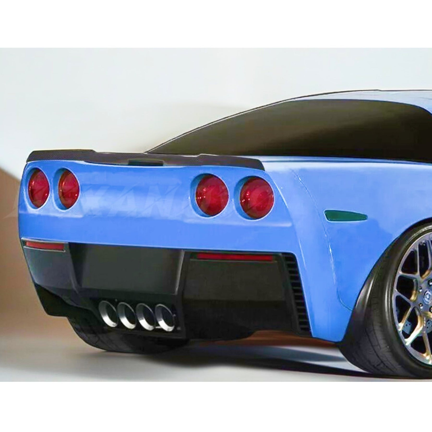 NexaNovo Rear Spoiler Wing with Removable Gurney Flap for 2008 Chevrolet Corvette C6