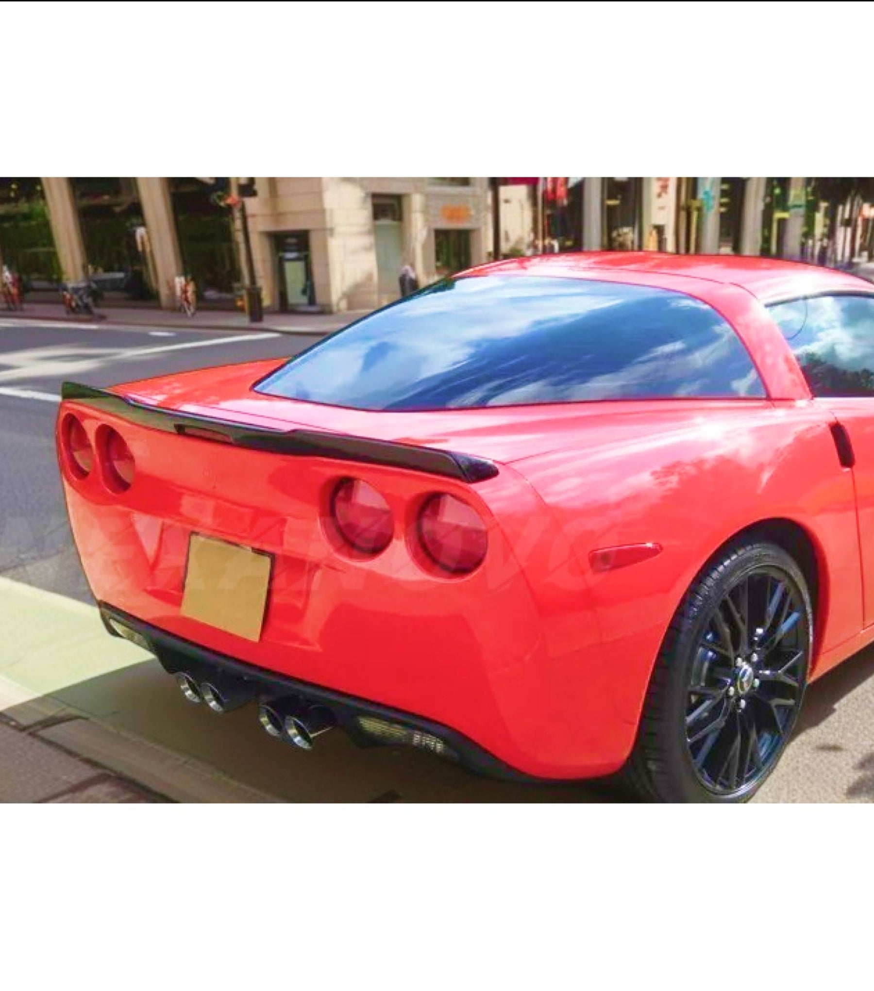 NexaNovo Rear Spoiler Wing with Removable Gurney Flap for 2010 Chevrolet Corvette C6