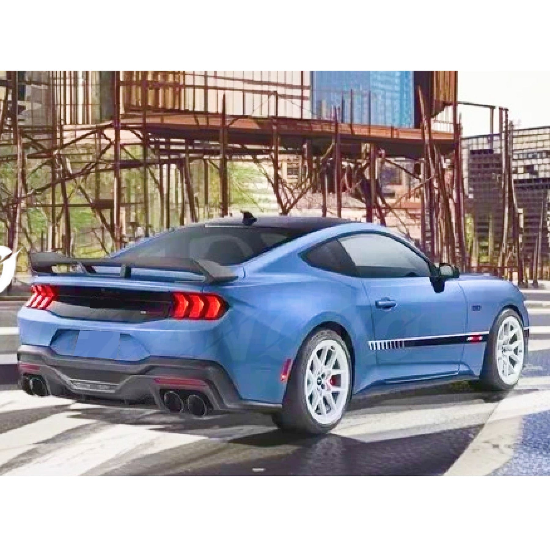 2025 Ford Mustang GT Dark Horse Style Rear Spoiler Wing by NexaNovo