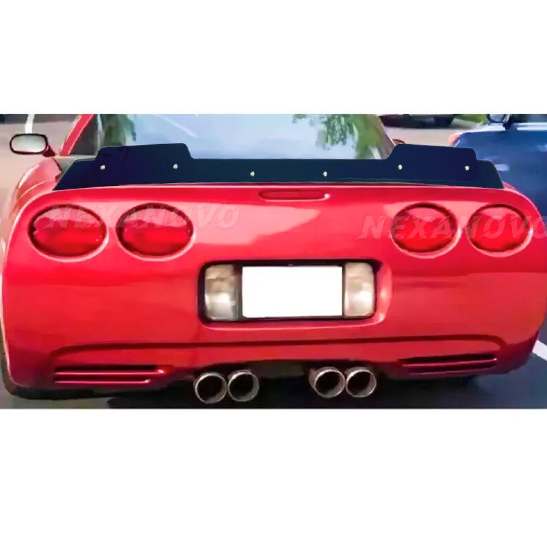 1999 Chevrolet Corvette C5 ZR1 Style Extended Rear Trunk Wing Spoiler with Removable Gurney Flap by NexaNovo