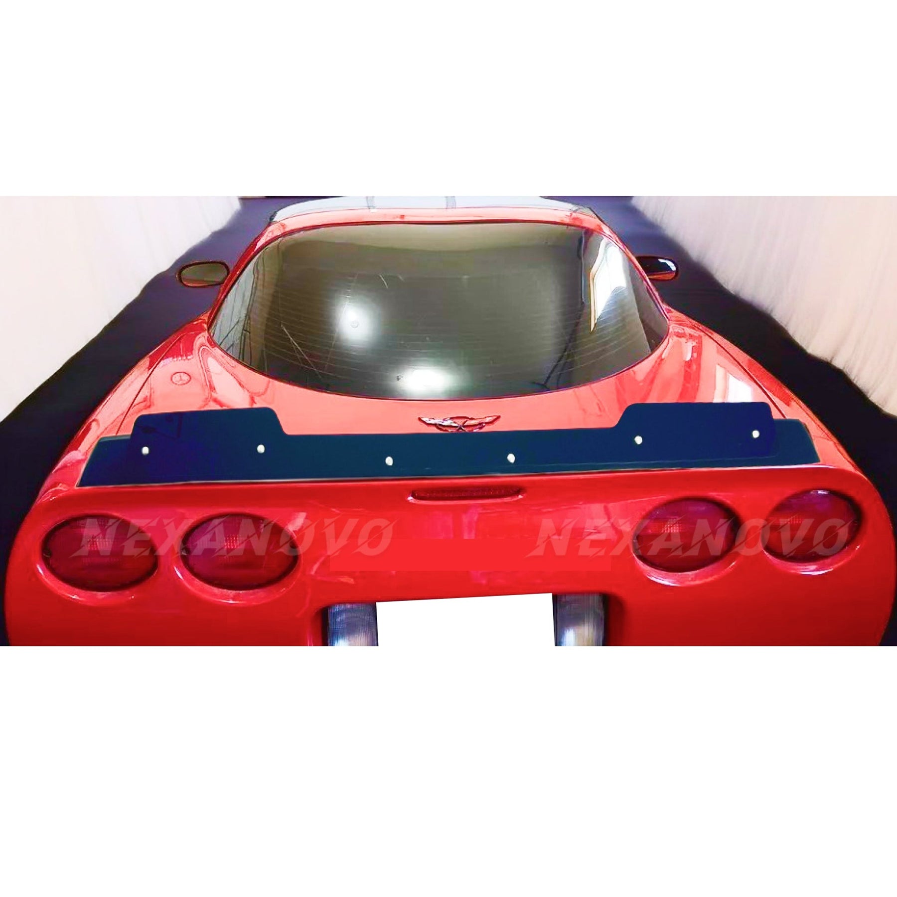 NexaNovo ZR1 Style Extended Rear Spoiler Wing with Removable Gurney Flap for 2001 Chevrolet Corvette C5