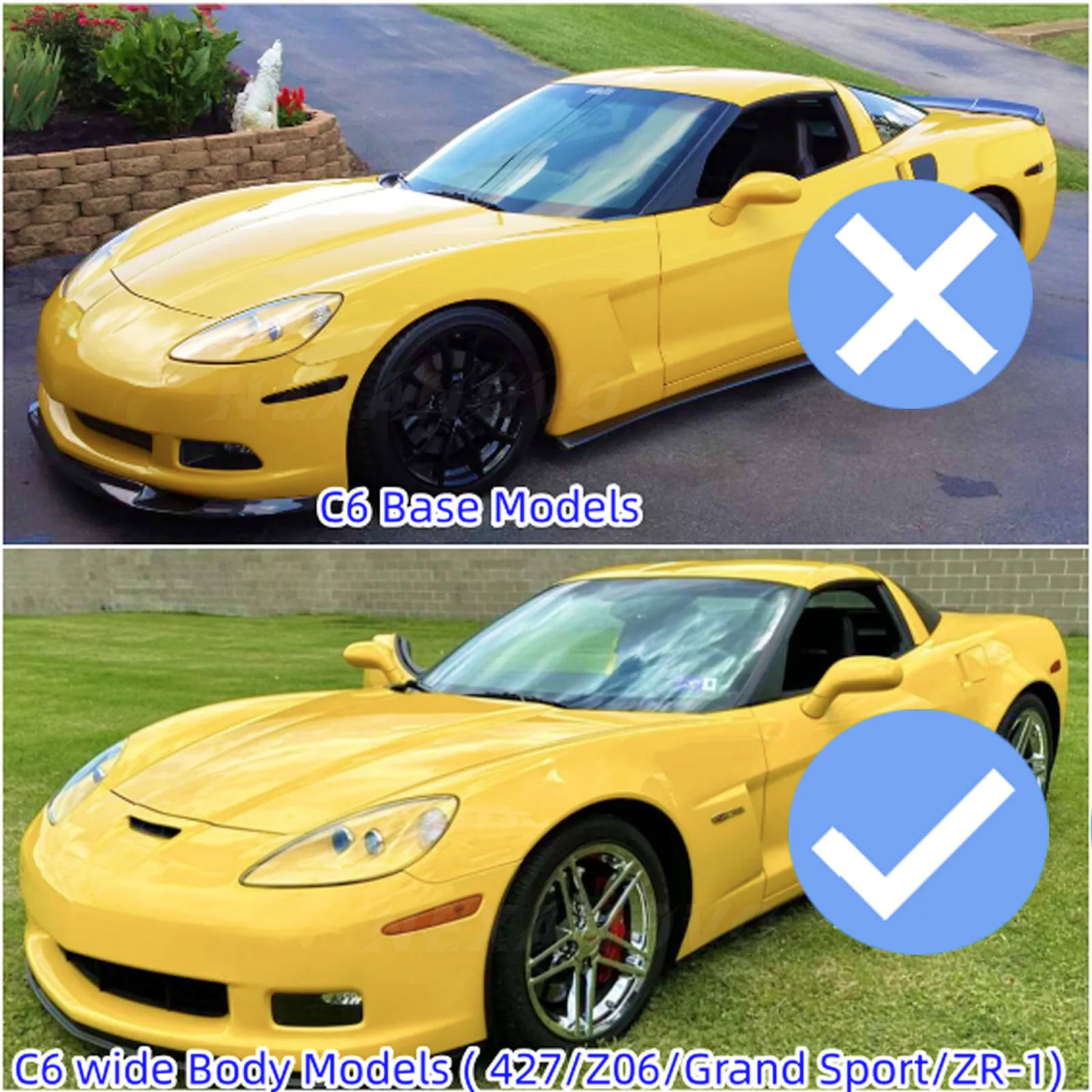 ZR1 Style Front Lip for 2005 Chevrolet Corvette C6 by NexaNovo