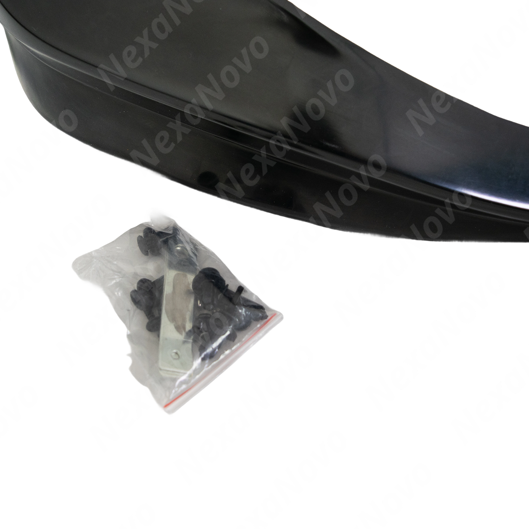 NexaNovo front lip integrated on a black Honda S2000 AP2