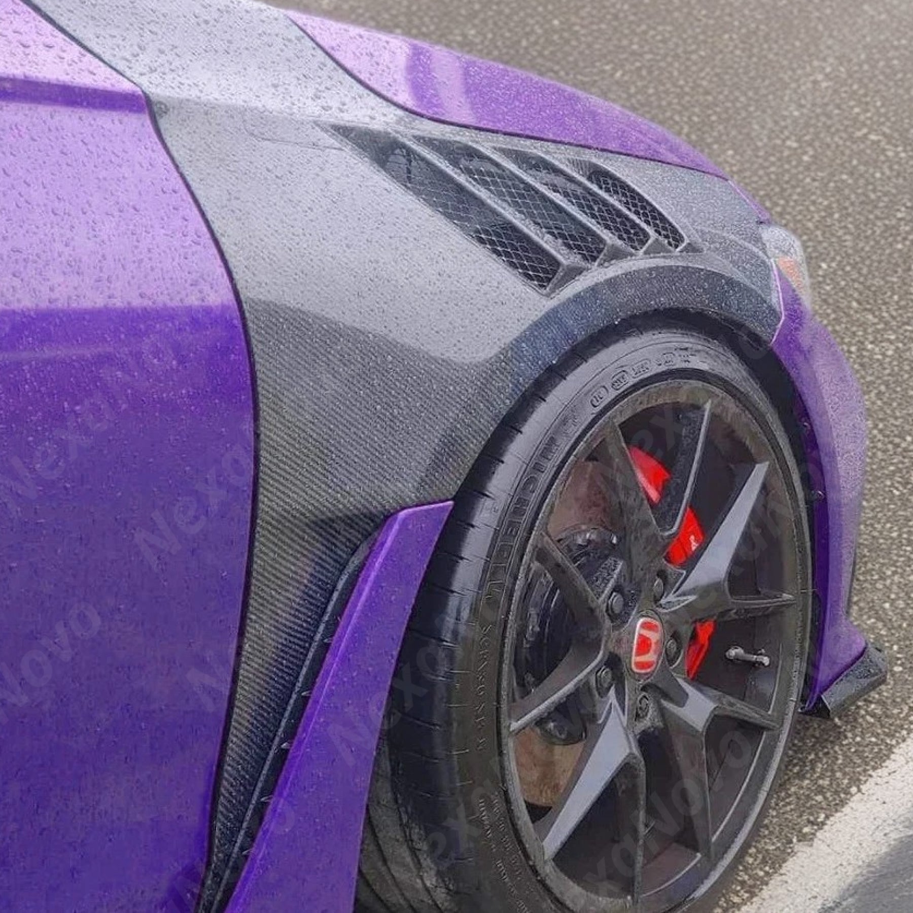 Honda Civic Type R 2023 carbon fiber wide body fender kit by NexaNovo