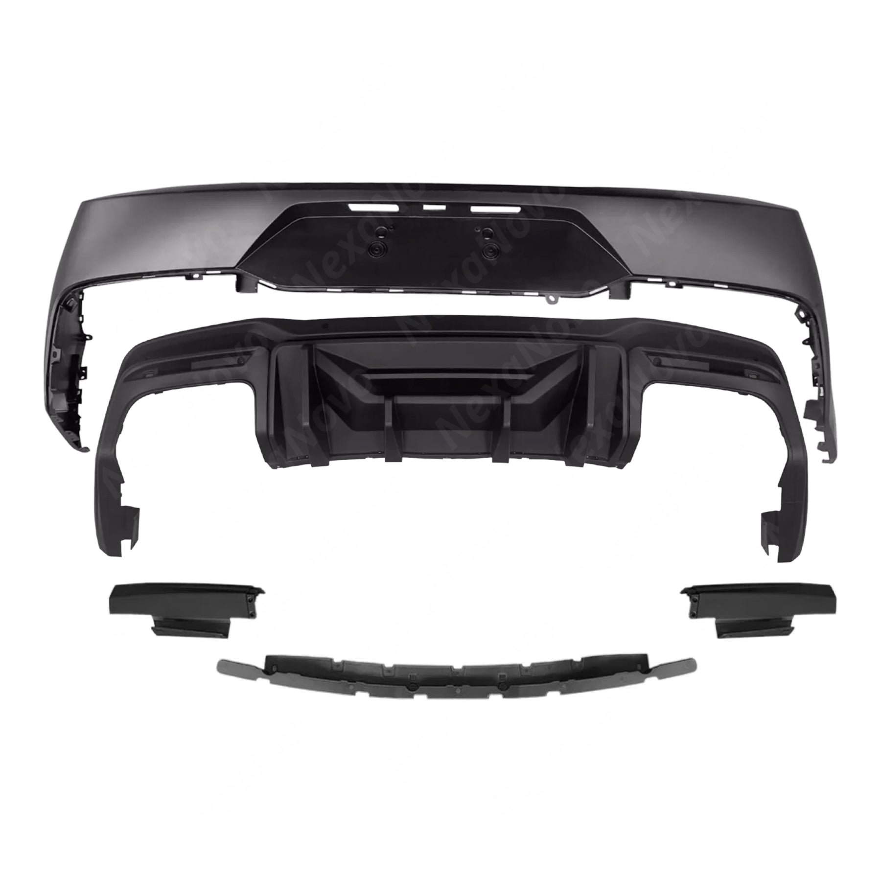 Aerodynamic Front Bumper Cover and Rear Primed Diffuser Kit for Mustang Dark Horse Coupe 2024. NexaNovo.
