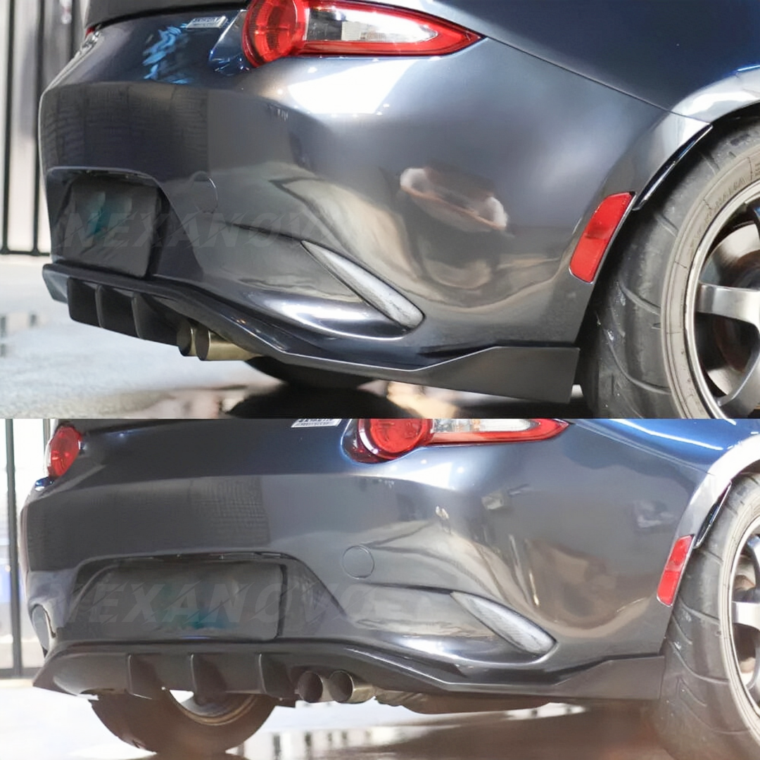 Black PU Rear Bumper Diffuser for Mazda MX-5 ND (2016-2024) NexaNovo