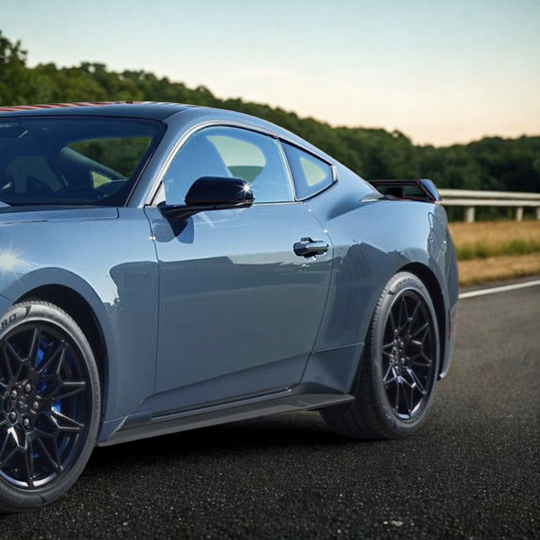 Ford Mustang with aggressive Dark Horse style side skirt