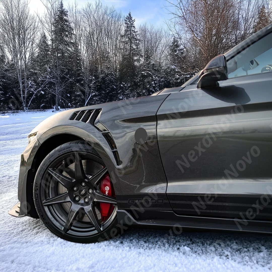 Lightweight NexaNovo real carbon fiber material of Mustang fender vent trim