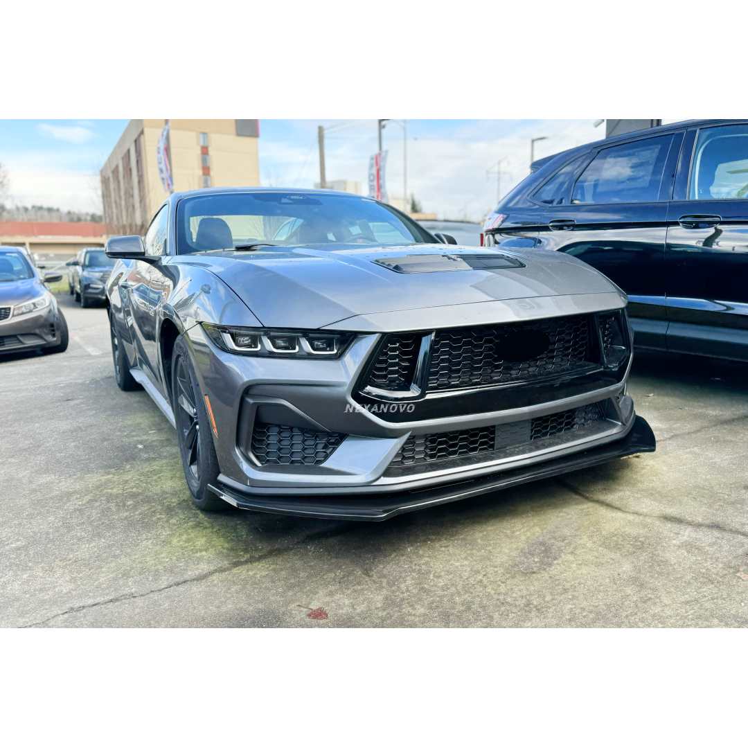 PU Lower Front Air Dam Chin Splitter Kit for S650 Ford Mustang 2024+