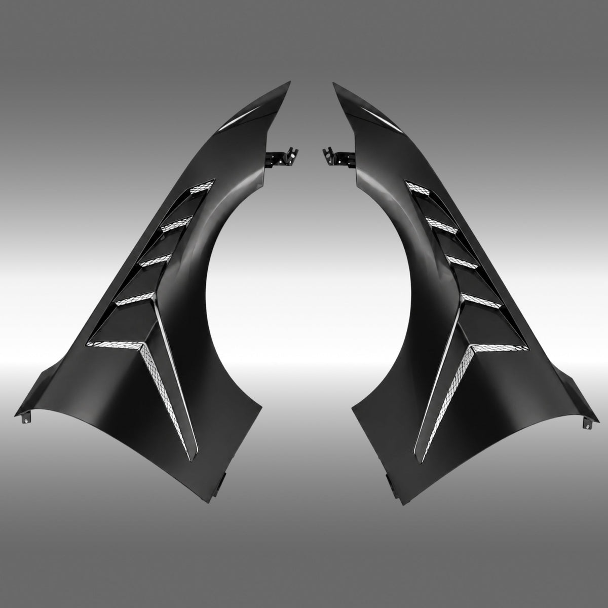 GTD-Style Stainless Steel Vented Front Body Fenders For Ford Mustang (S550) 2018-2023