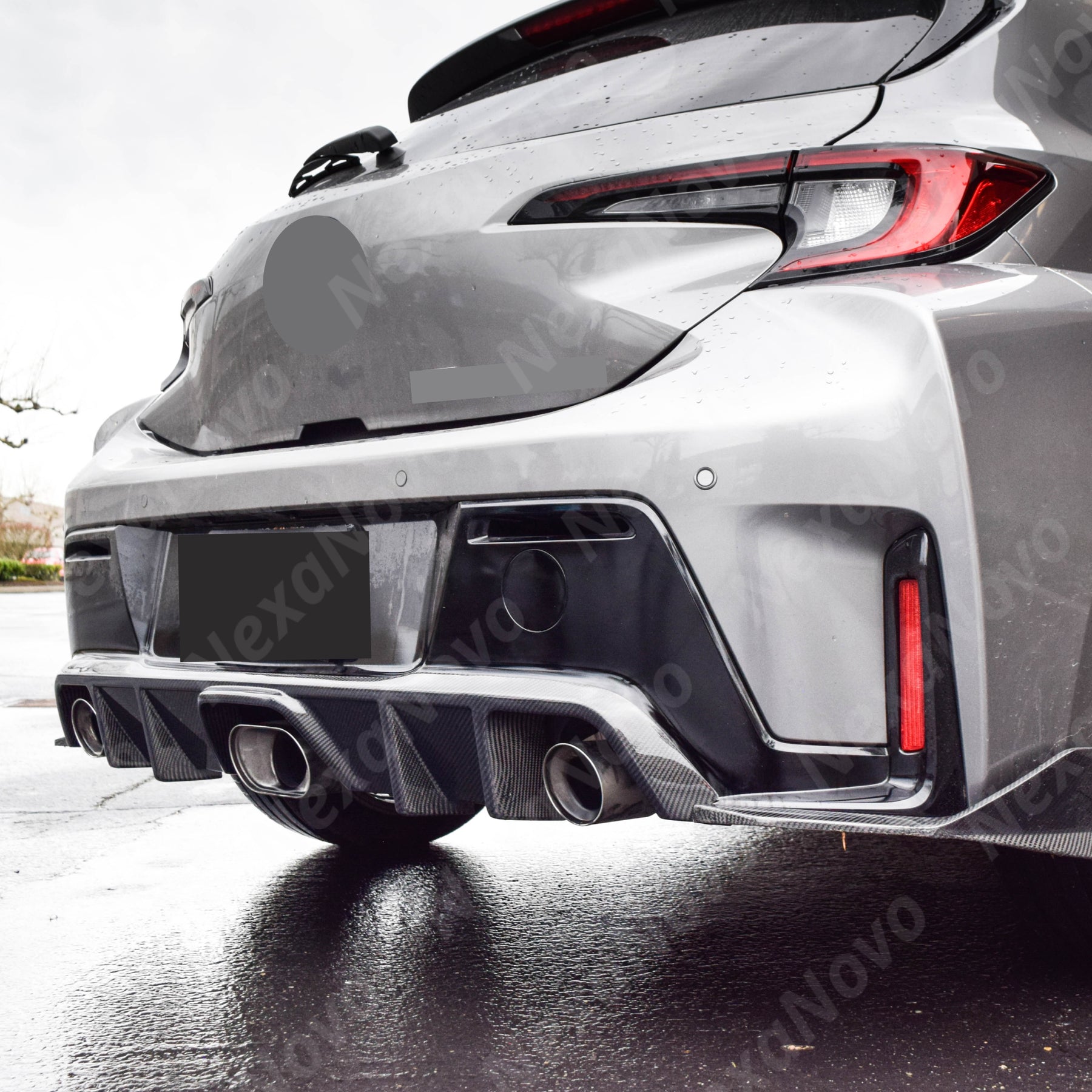 Real carbon rear diffuser for 2024 Toyota GR Corolla NevaNovo