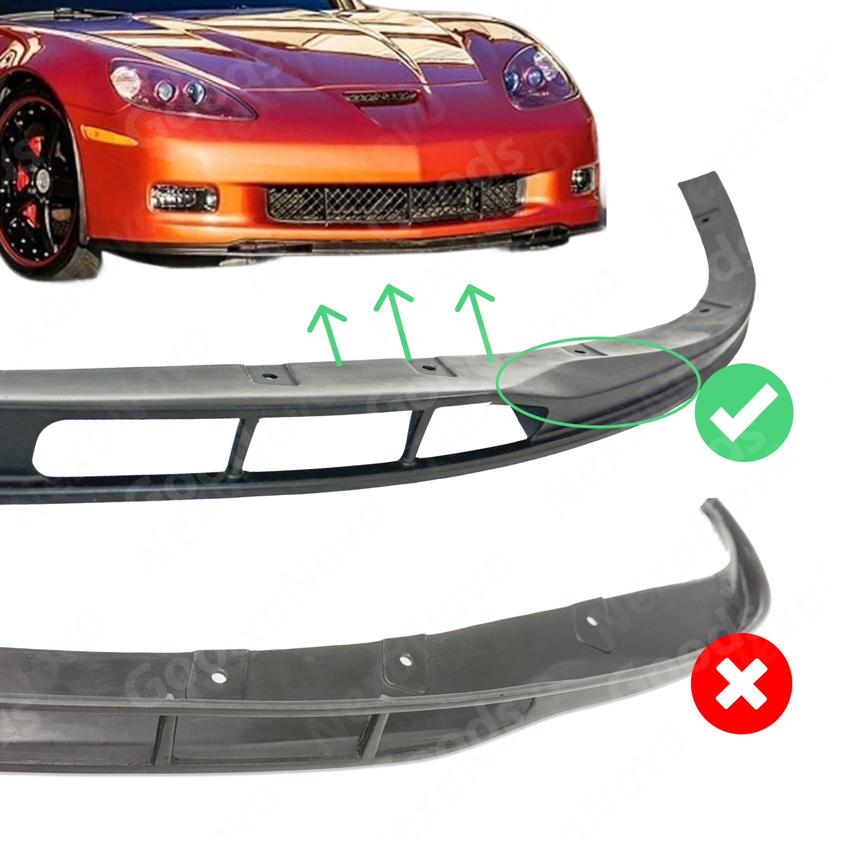 2012 Corvette C6 Z06 front lip spoiler NexaNovo