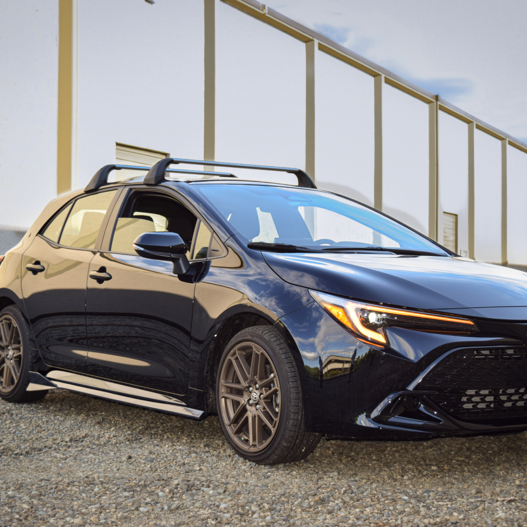 2020 Corolla Hatchback gloss black side body skirt kit – NexaNovo