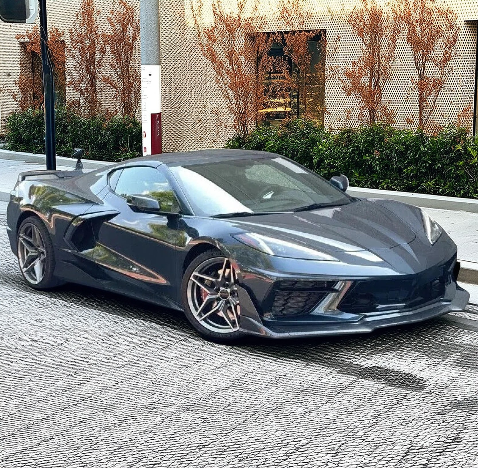 Real Carbon Fiber ZR1 Style Front Lip For Chevrolet Corvette C8