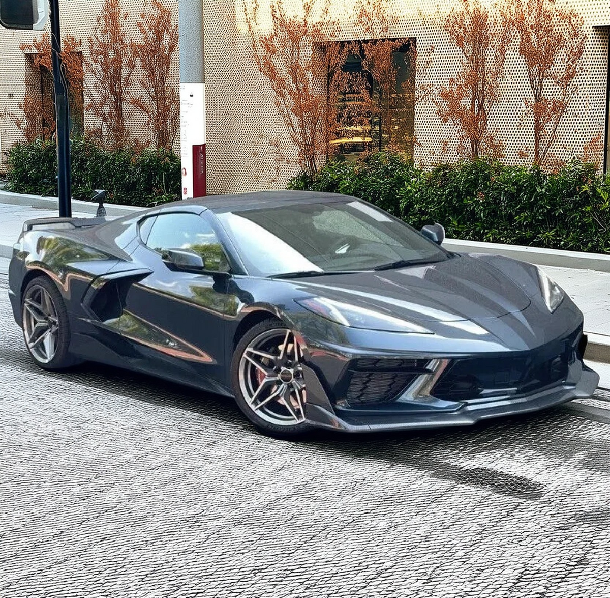 2021 C8 Corvette real carbon fiber front splitter NexaNovo