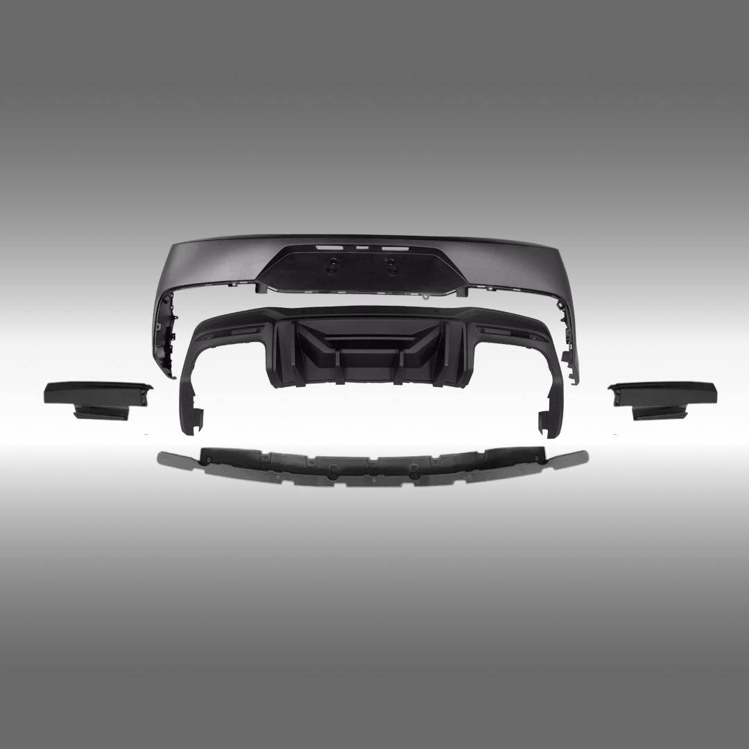 Fits Ford Mustang Dark Horse Coupe 2-Door 2024, 2025 rear primed bumper cover by NexaNovo.