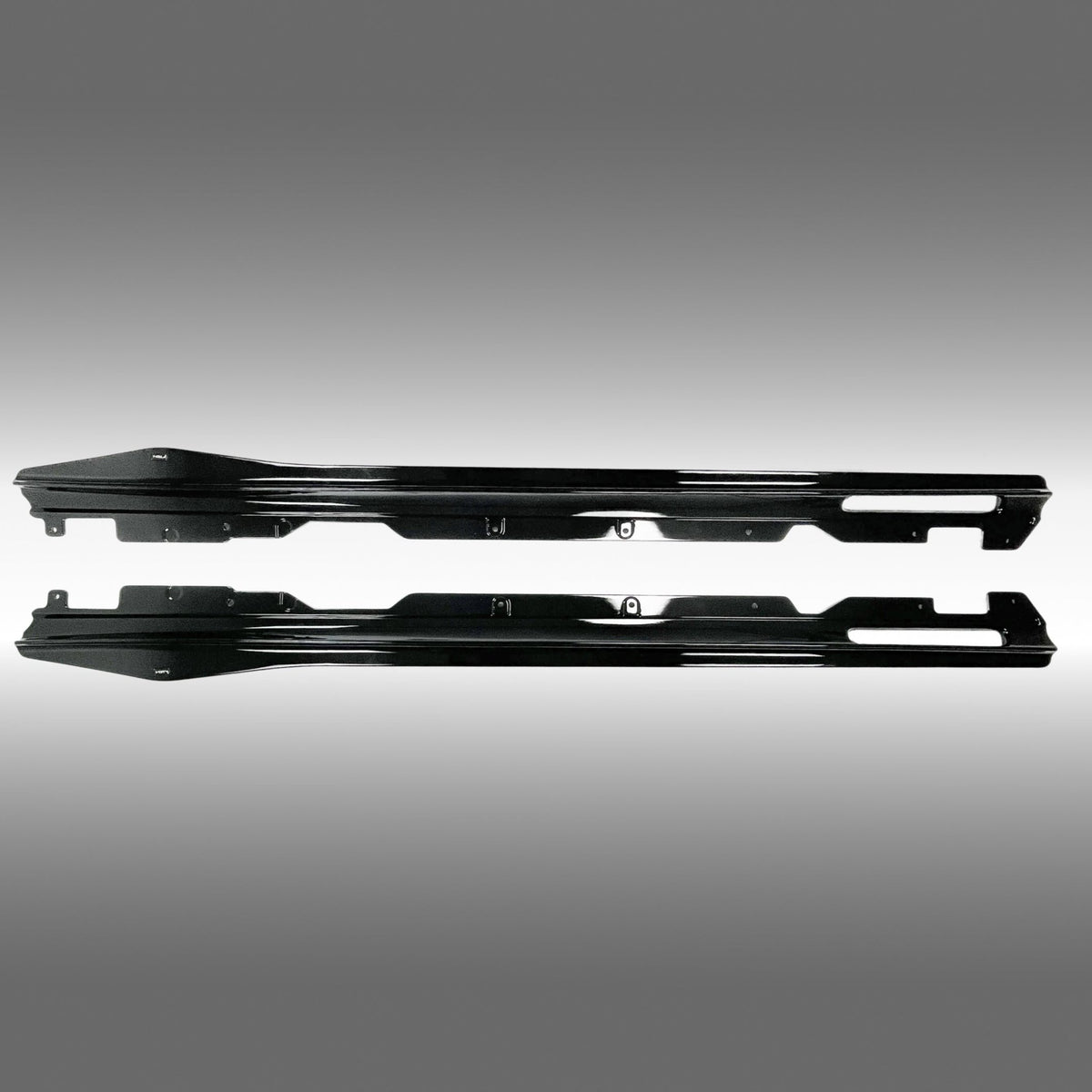 Fits BMW 330i Sedan 2019, 2020, 2021, 2022, 2023, 2024, 2025 gloss black side skirt under spoiler by NexaNovo.