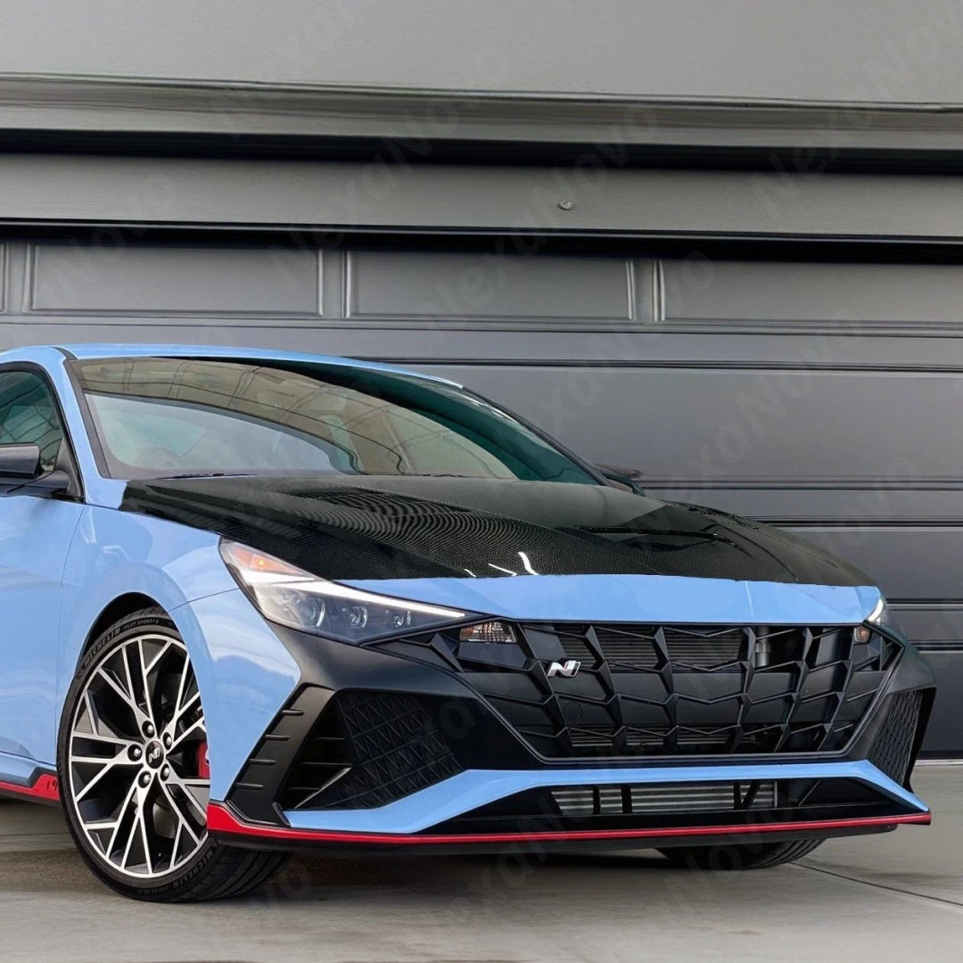 2025 Hyundai Elantra N lightweight carbon fiber hood by NexaNovo