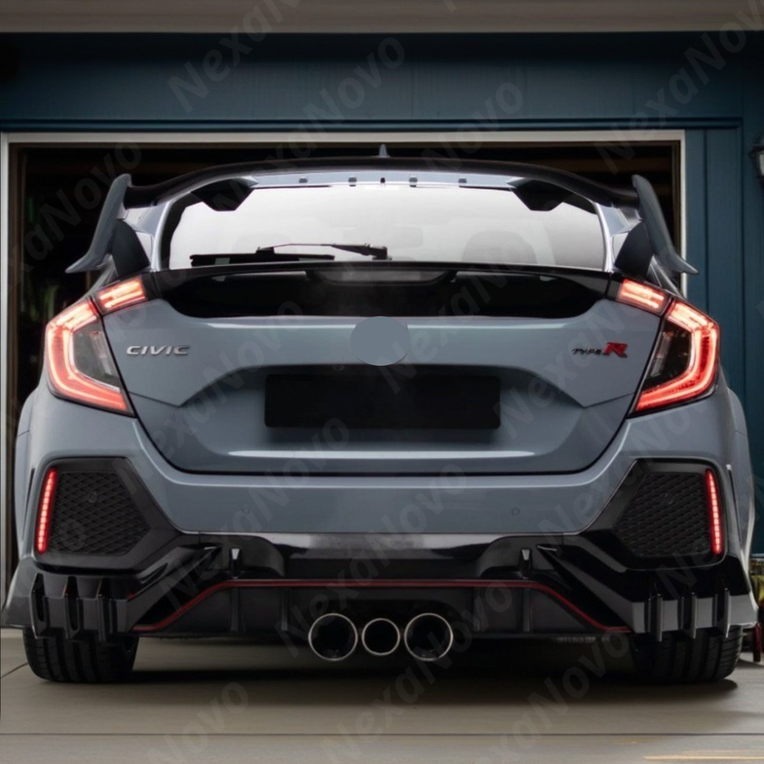 Carbon fiber rear bumper diffuser upgrade for 2019 Honda Civic Type R Limited Edition by NexaNovo