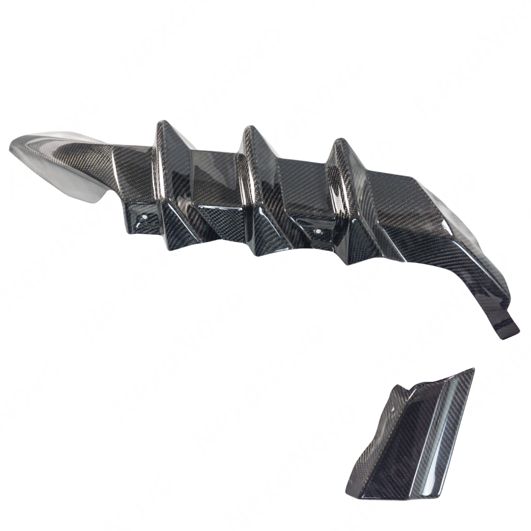 2020 Honda Civic Type R Touring rear bumper diffuser in real carbon fiber by NexaNovo