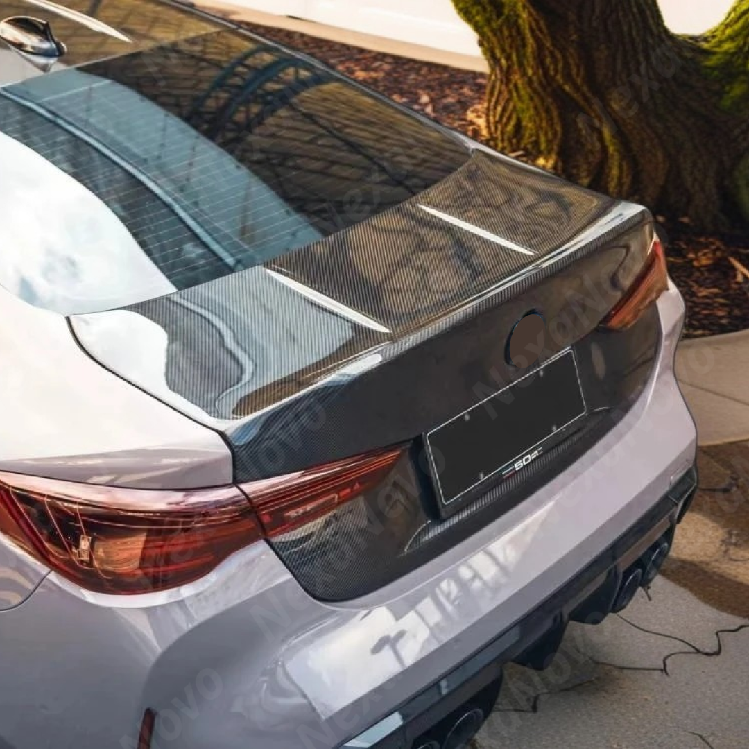 Carbon fiber trunk lid for 2023 BMW G22 430i xDrive Coupe by NexaNovo.