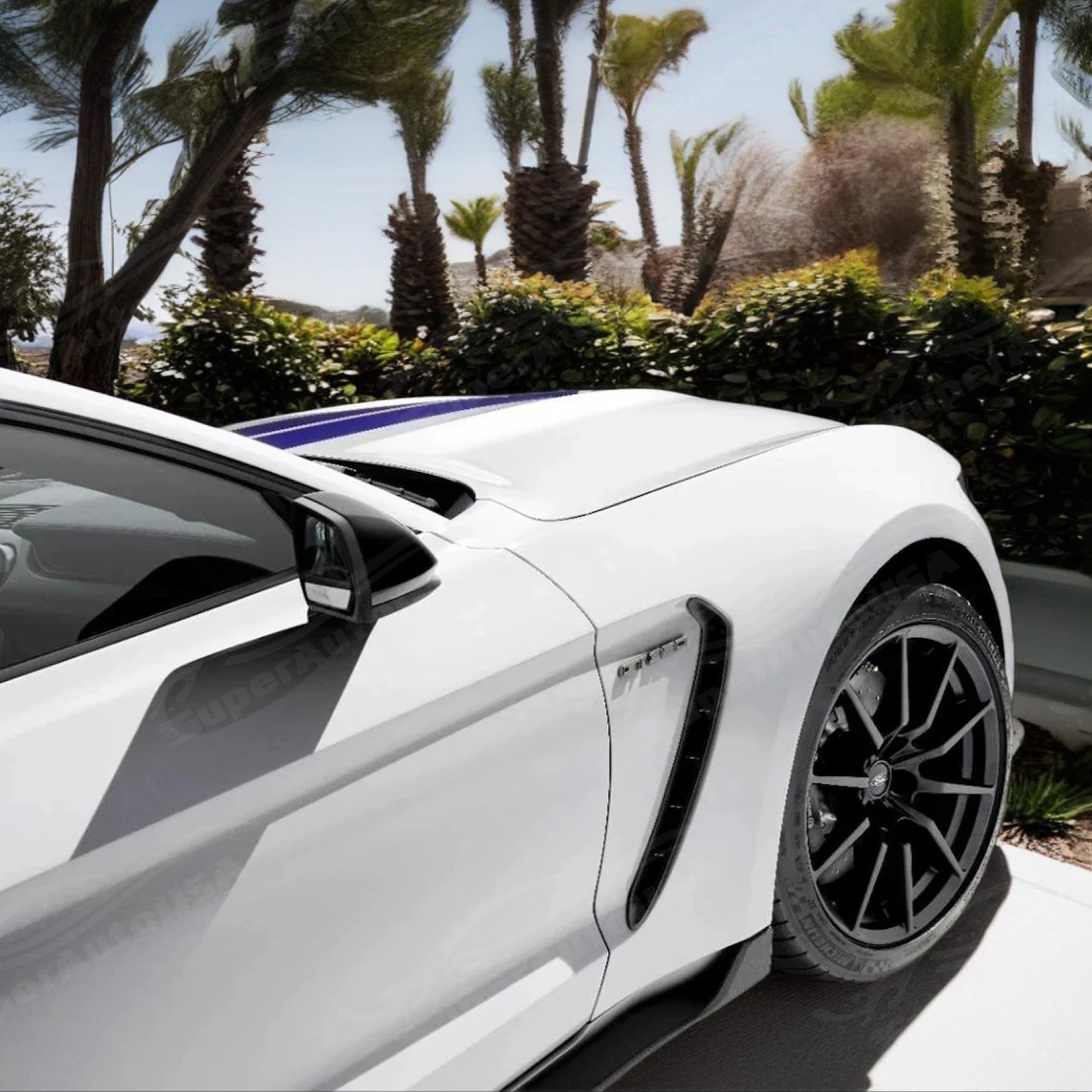 2023 Ford Mustang real carbon fiber wide body fenders by NexaNovo.