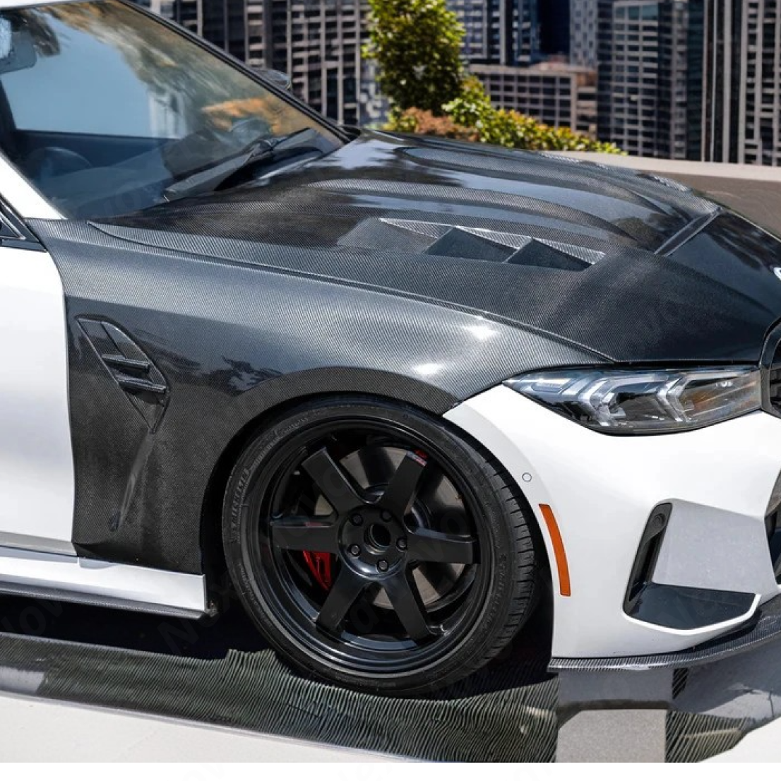 BMW G20 330i 2022 M Sport Shadow Edition carbon fiber fender upgrade by NexaNovo