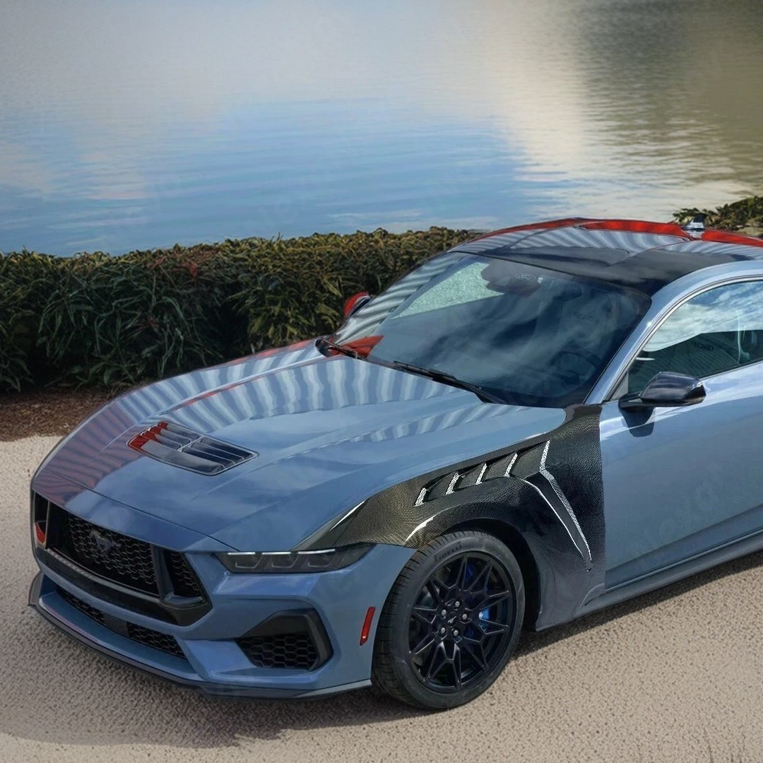 Carbon fiber fender kit for 2025 Ford Mustang EcoBoost Coupe by NexaNovo