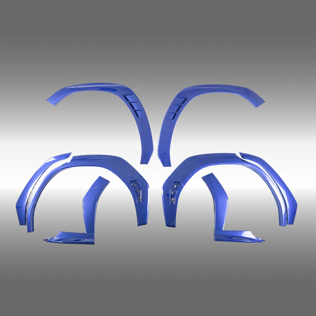 Color-matched Nexanovo K7X WR Blue Pearl flares for VB WRX