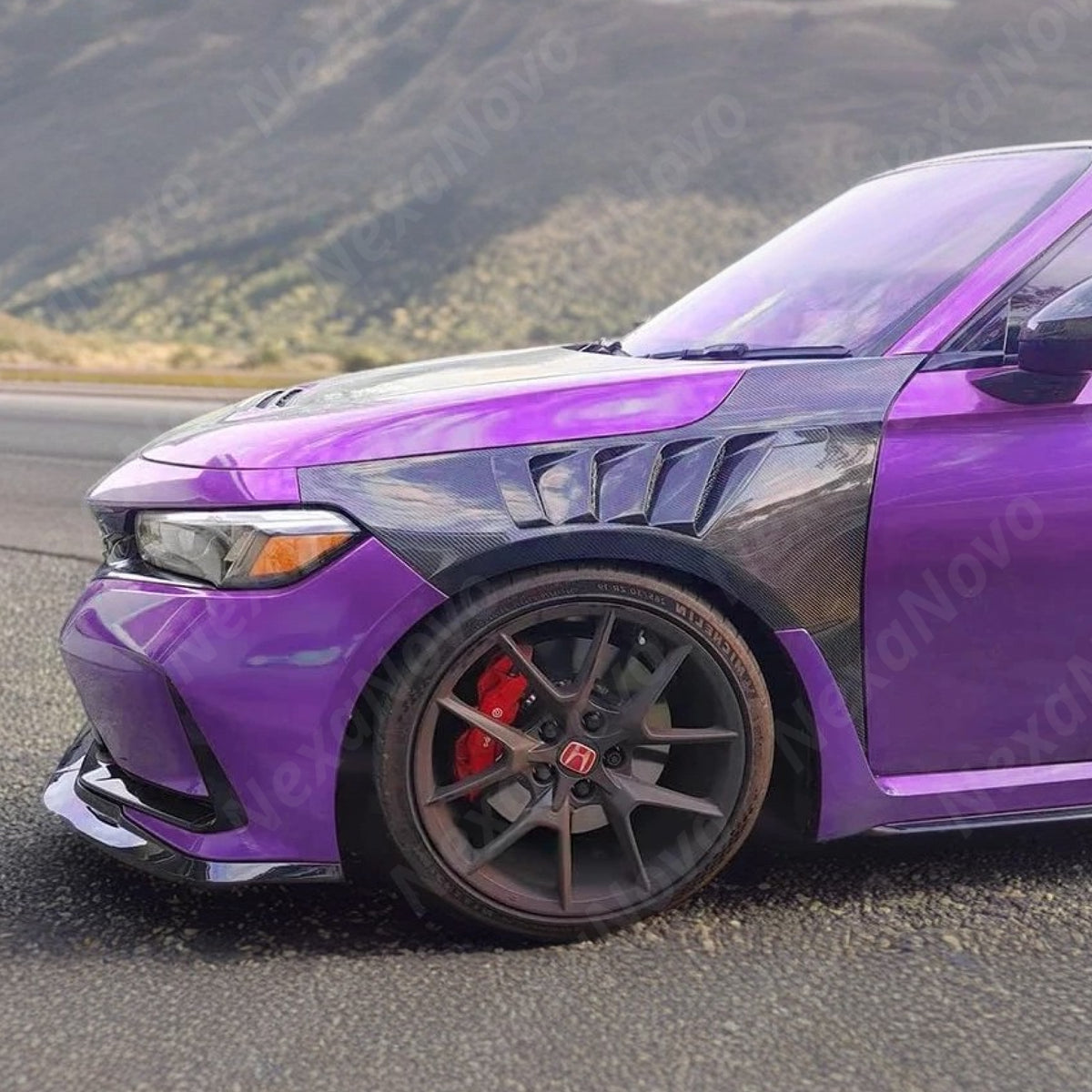 NexaNovo carbon fiber fender kit for Honda Civic Type R Hatchback 2023