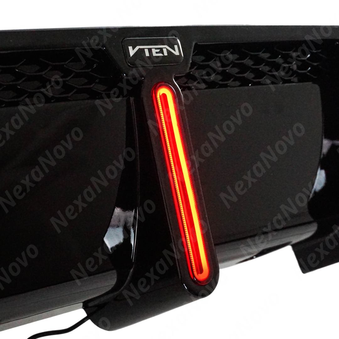 Sleek body splitter with barking light installed on BMW G42 2 Series