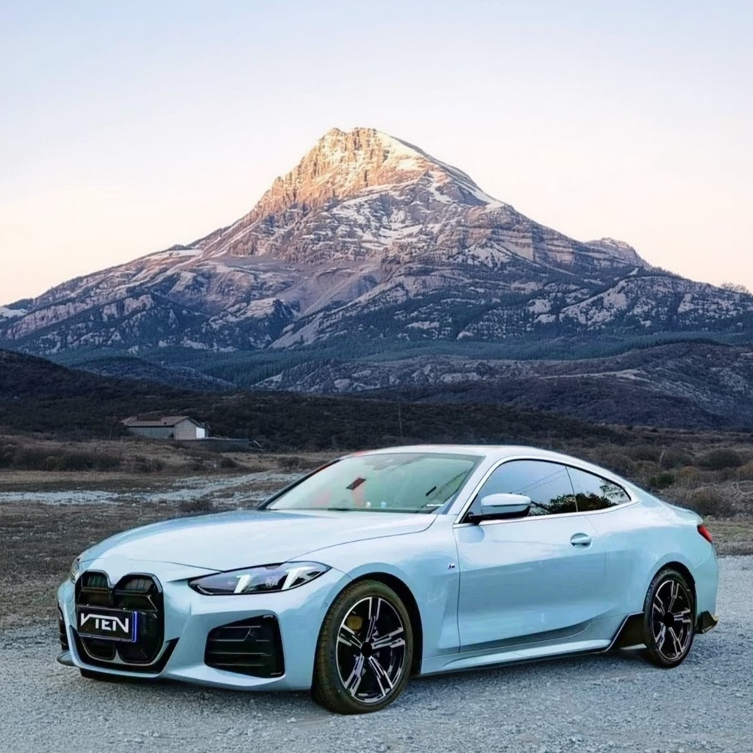 Gloss black VTEN side skirts enhancing a BMW 4 Series