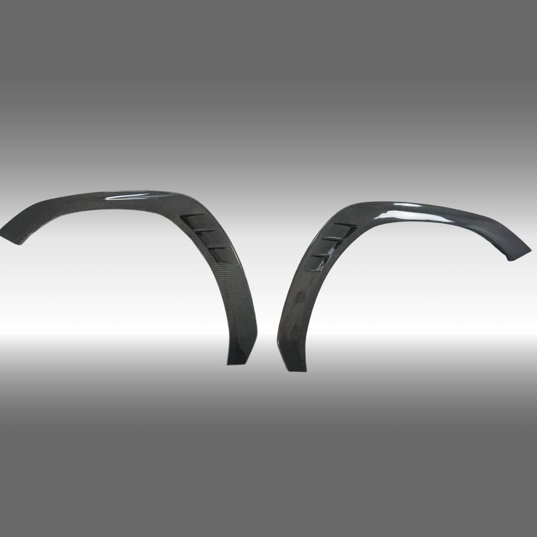 NexaNovo real carbon fiber fender flares for the rear of a 2021 Subaru VB WRX
