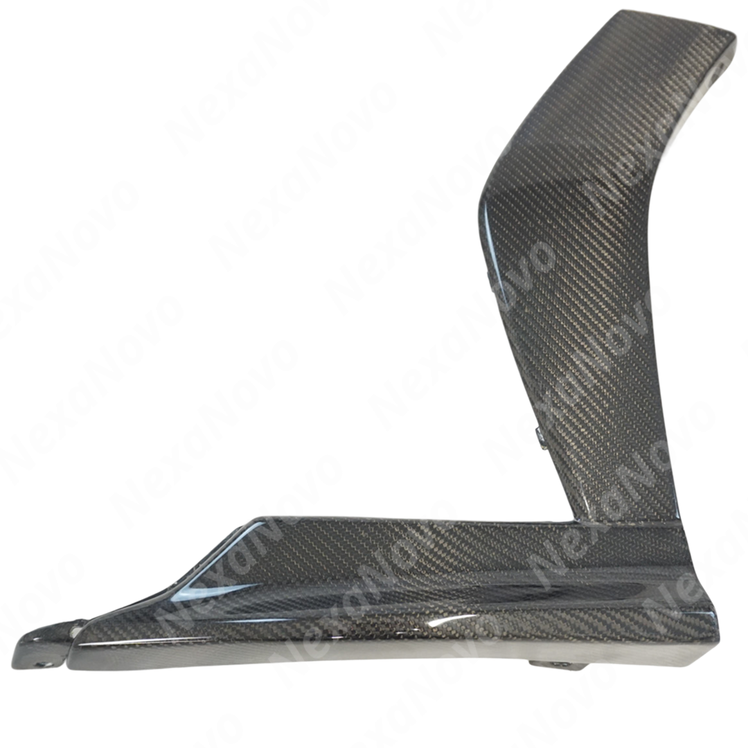 Close-up showing how the NexaNovo wide body flares reduce the wheel gap visually